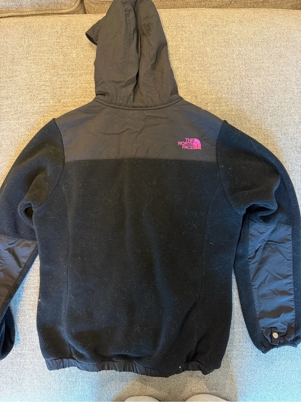 The North Face Black Jacket with Pink Accents